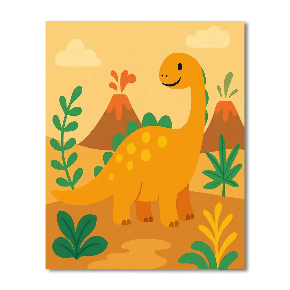 Ancient Dinosaur Kingdom DIY Paint By Numbers
