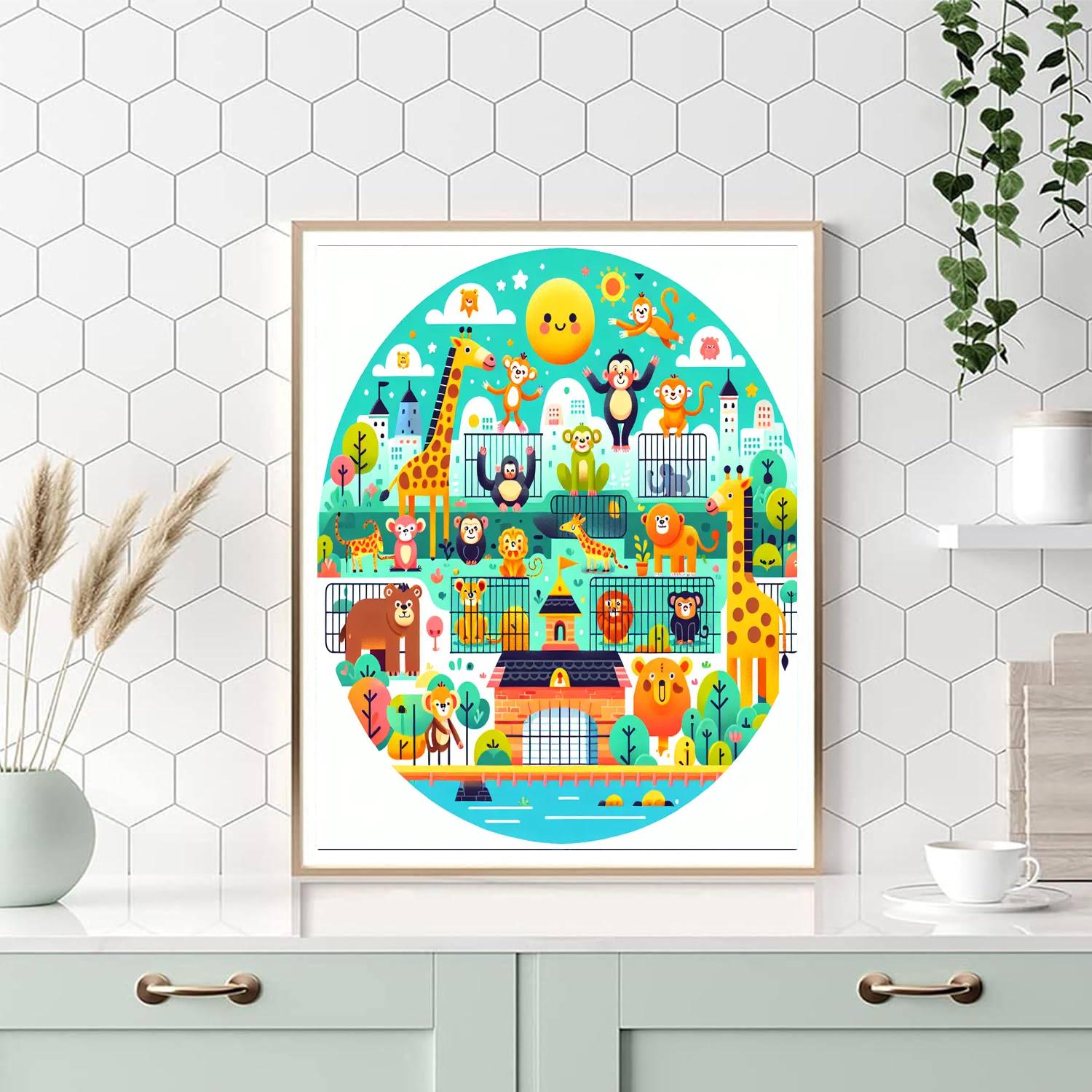 Zany Zoo Animals Number Painting