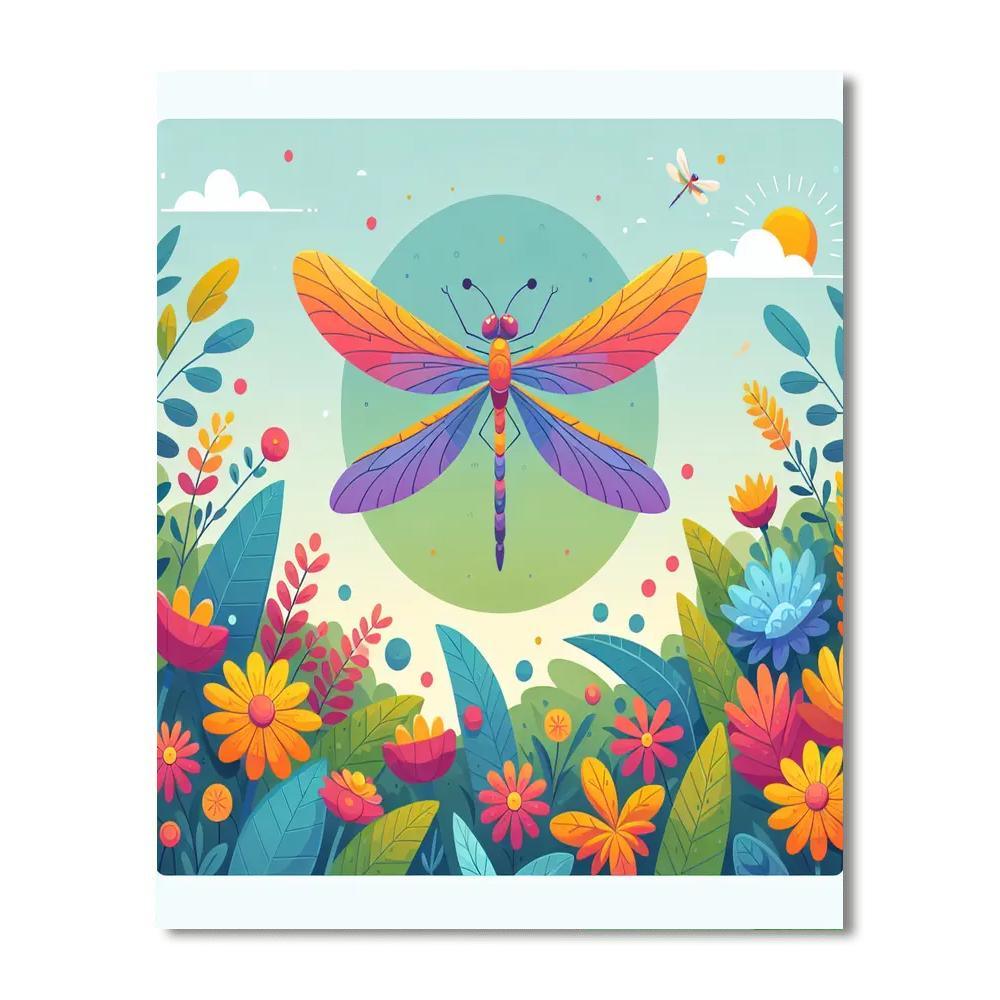 Adventurous Dragonfly Paint By Numbers Art