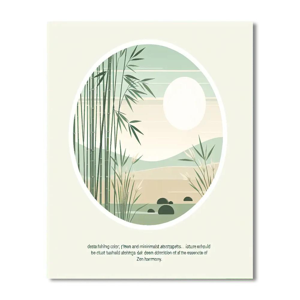 Zen Bamboo Serenity Painting Number Kit