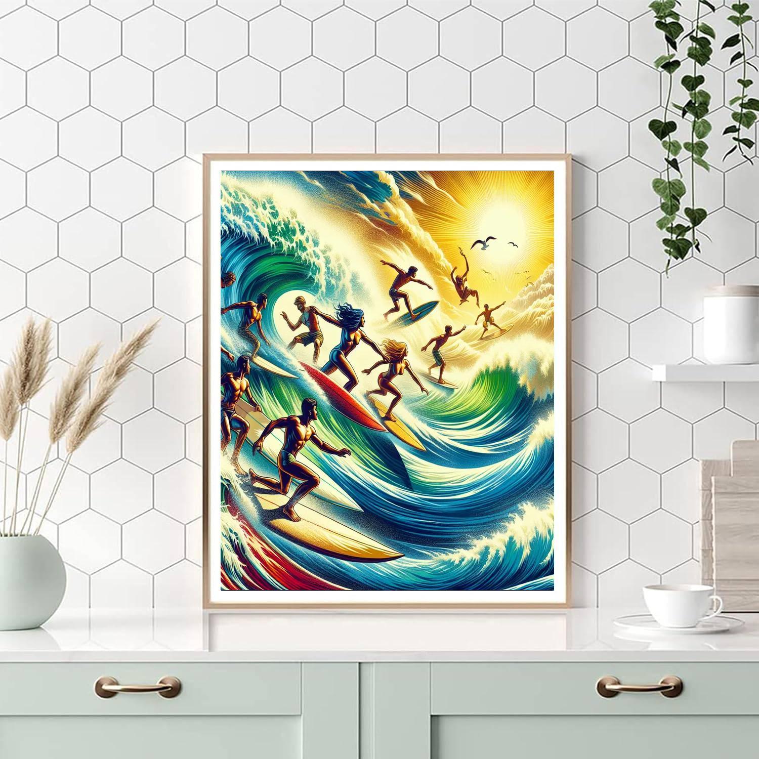 Breezy Ocean Surf Paint By Number