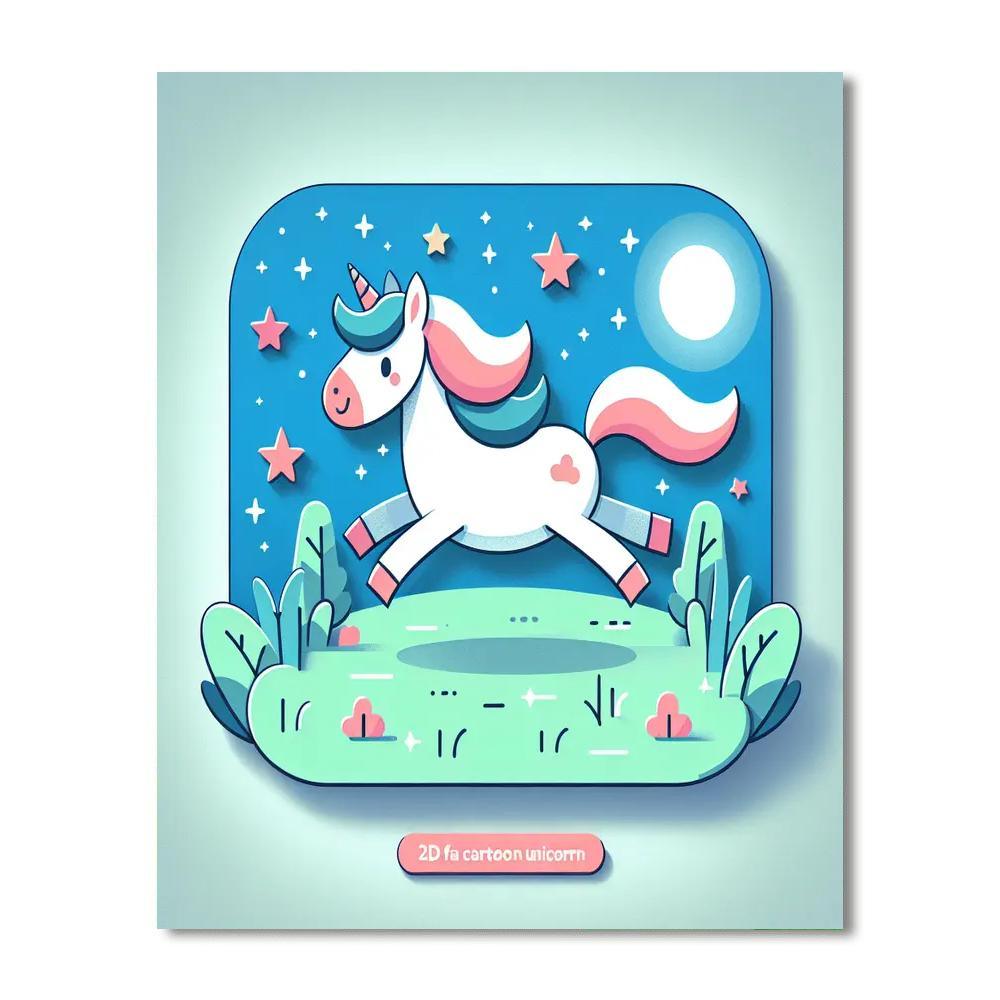 Galloping Unicorn Magic Painting By Numbers Kit