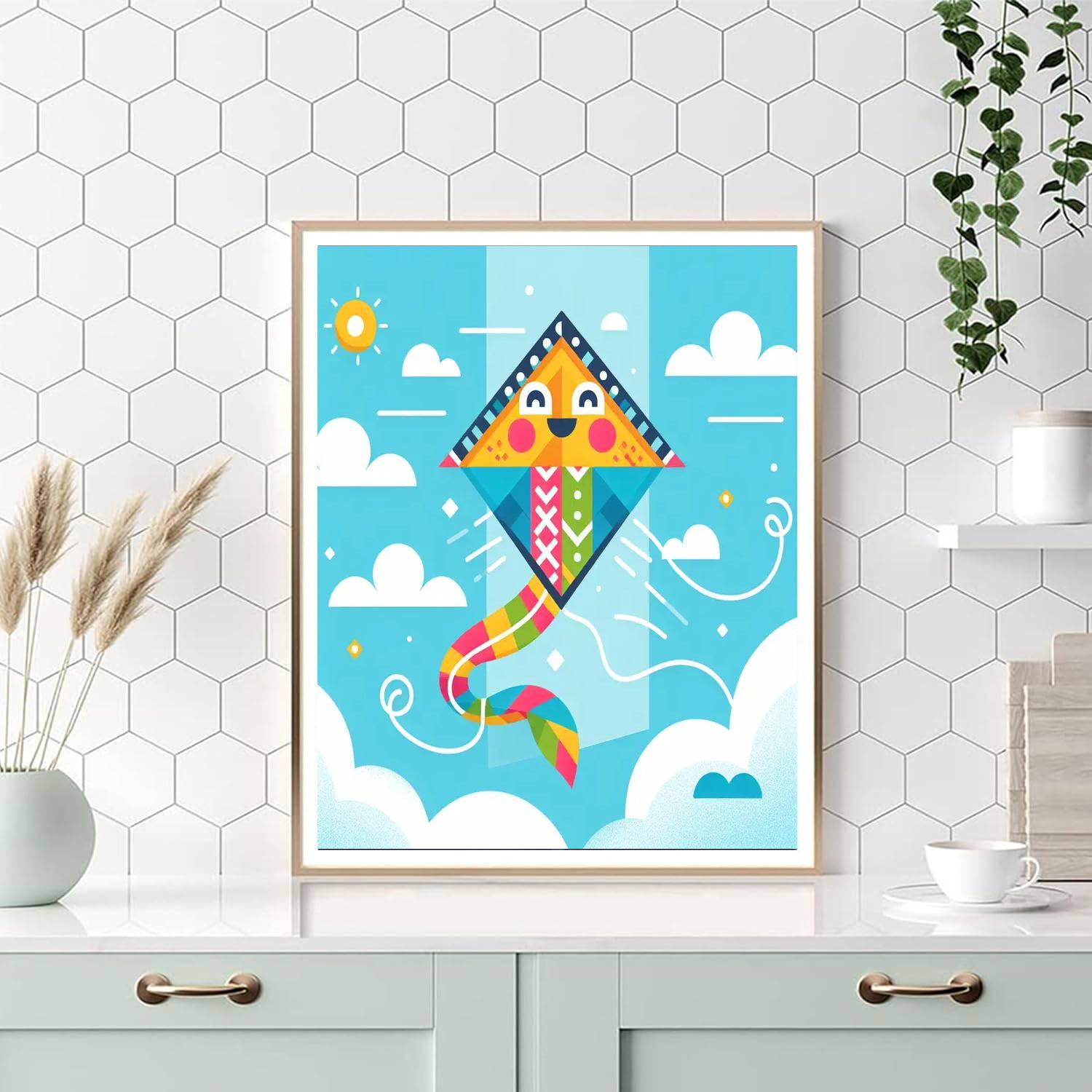 Playful Kite Painting By Numbers Kit