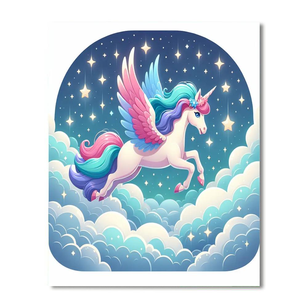 Skybound Pegasus Adventure Number Painting