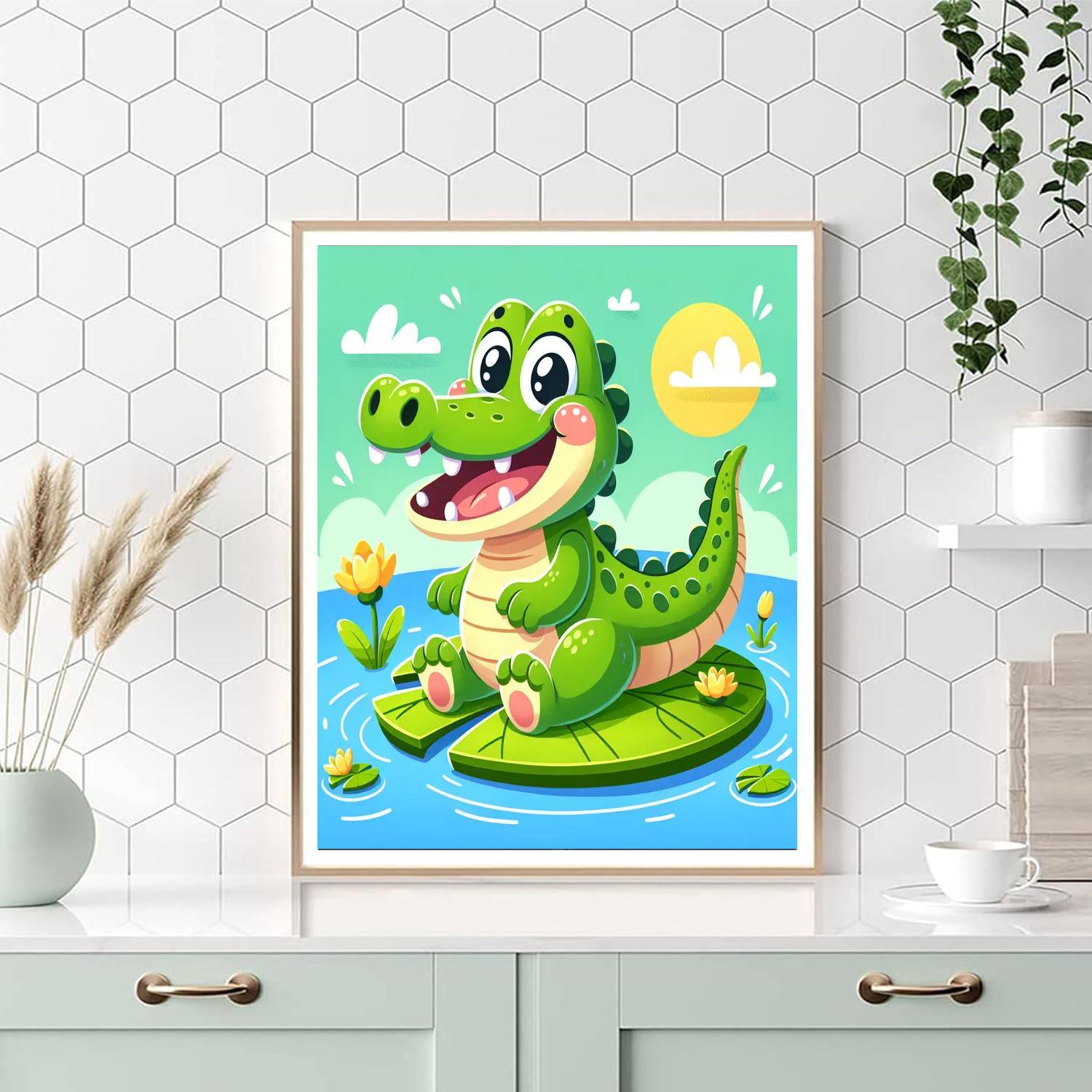 Charming Crocodile Paint By Numbers Kits