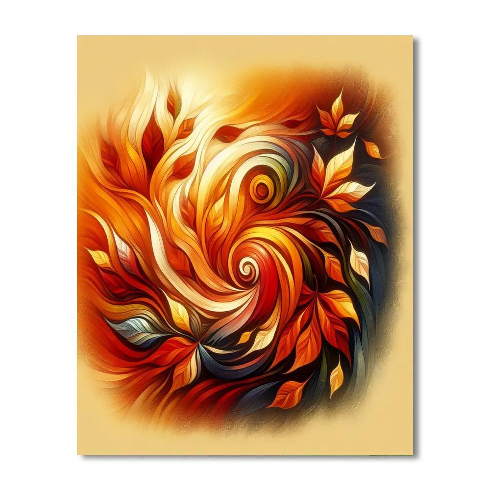 Abstract Autumn Vibes Painting By Numbers Kit