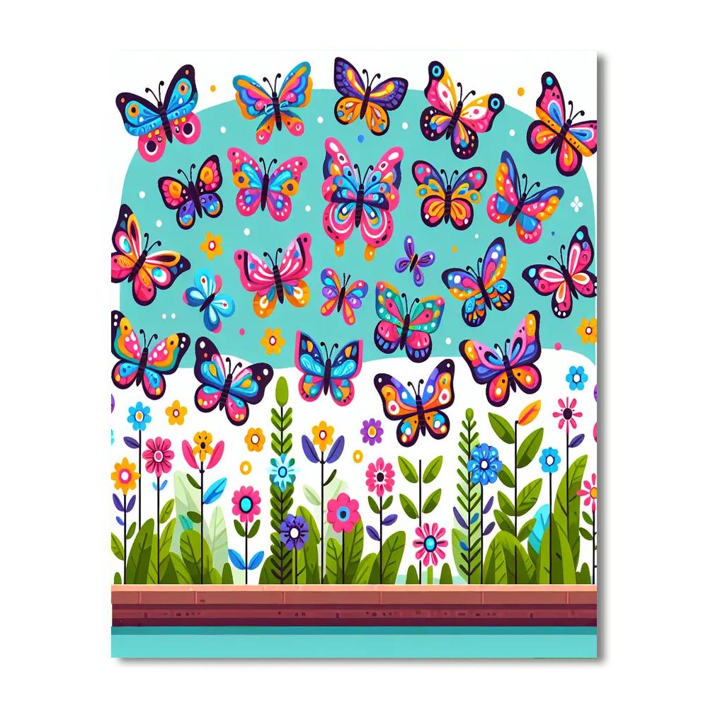 Butterfly Garden Exploration DIY Paint By Numbers