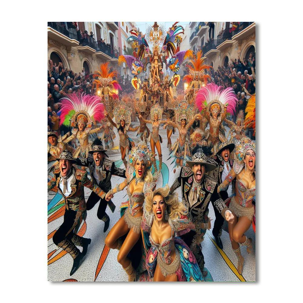 Carnaval De Barranquilla DIY Paint By Numbers