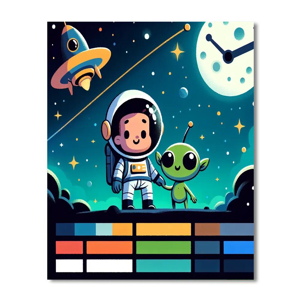 Space Mission Rescue Painting Number Kit