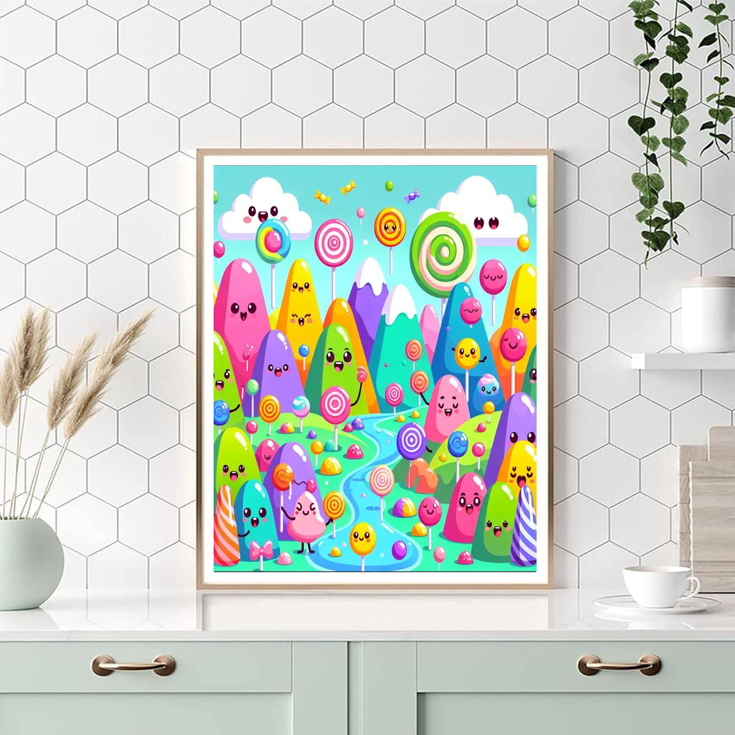 Candy Adventure In Sugarland Paint By Number