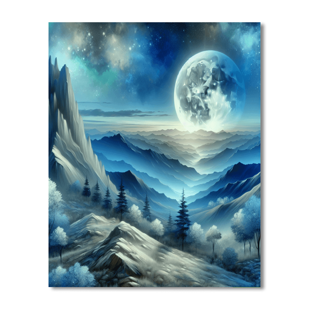 Lunar Mountain Adventure Number Painting