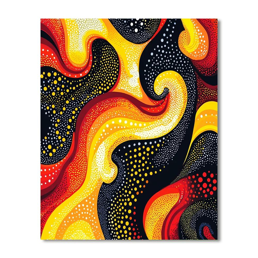 Yayoi Kusama Inspired Endless Loop Of Harmony  DIY Paint By Numbers