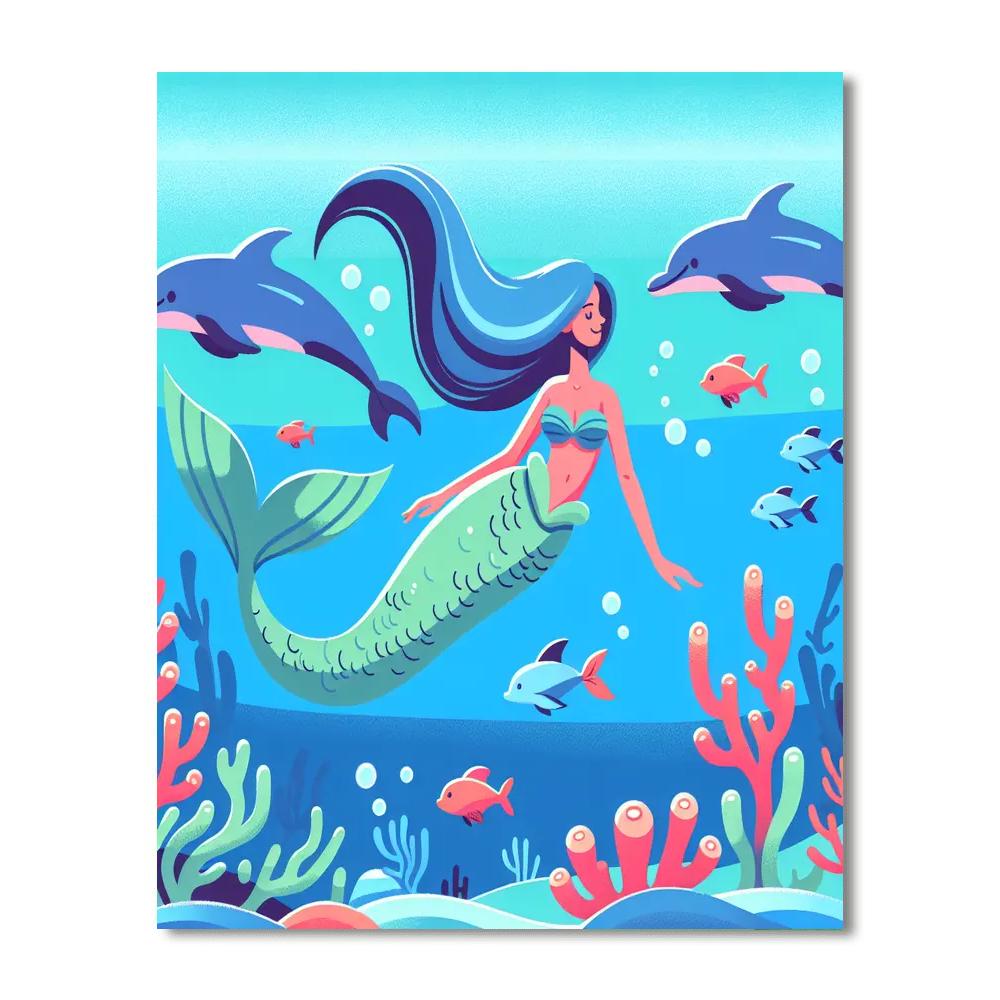 Mermaid's Undersea Kingdom Paint By Number
