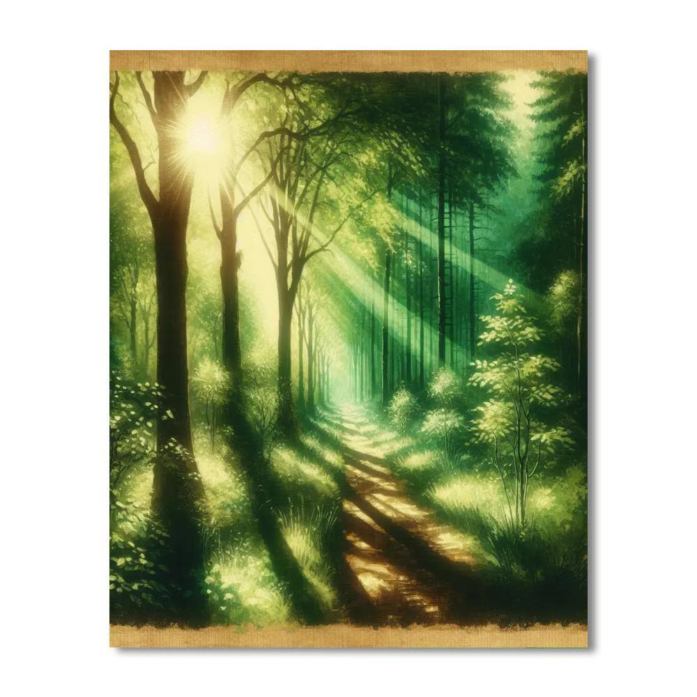 Emerald Forest Pathway DIY Paint By Numbers