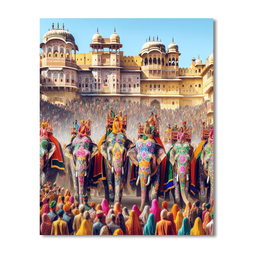 Elephant Festival - Jaipur, India Paint By Number