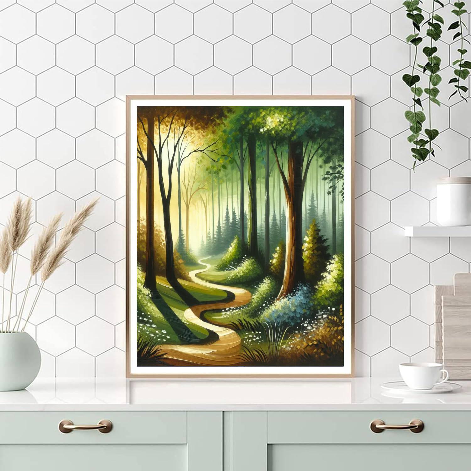 Serene Woodland Retreat Paint By Numbers