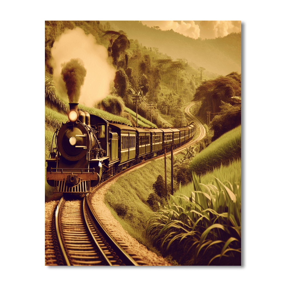 Vintage Railway Adventure Number Painting