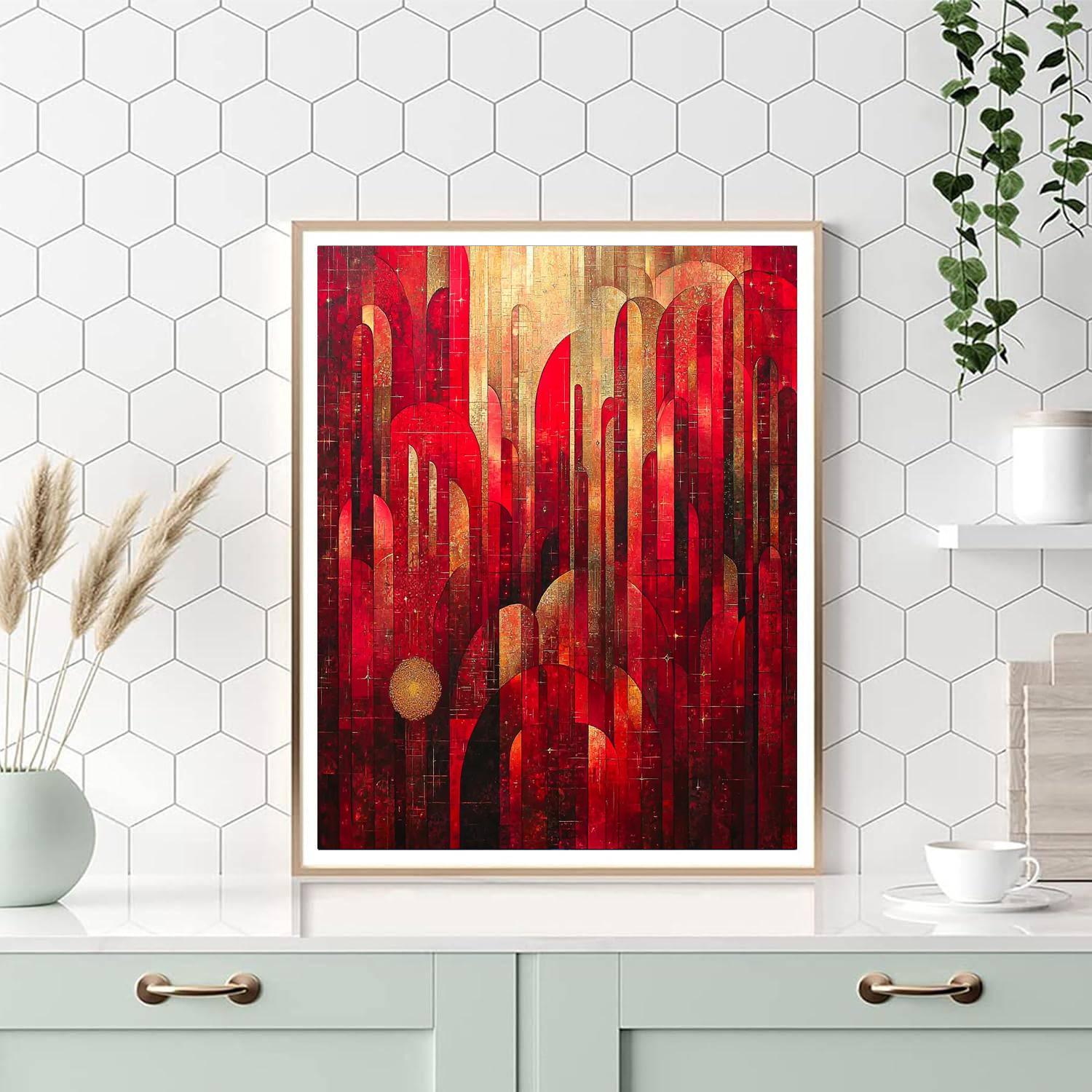 Gustav Klimt Inspired Golden Enigma  Paint By Numbers Art