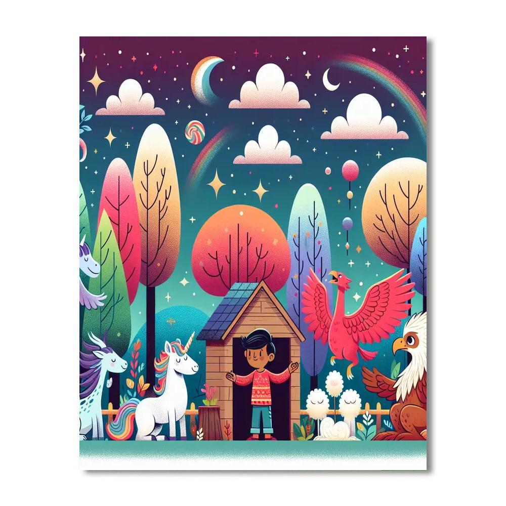 Mythical Creature Sanctuary DIY Paint By Numbers