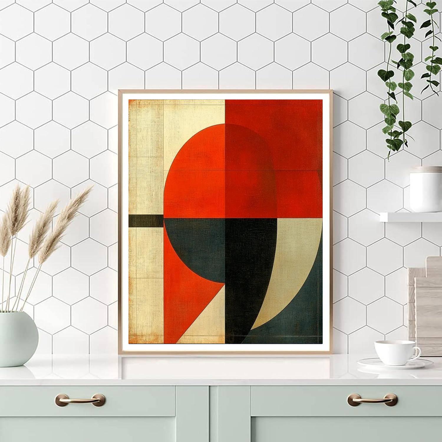 Kazimir Malevich Inspired Emotional Geometries  Number Painting