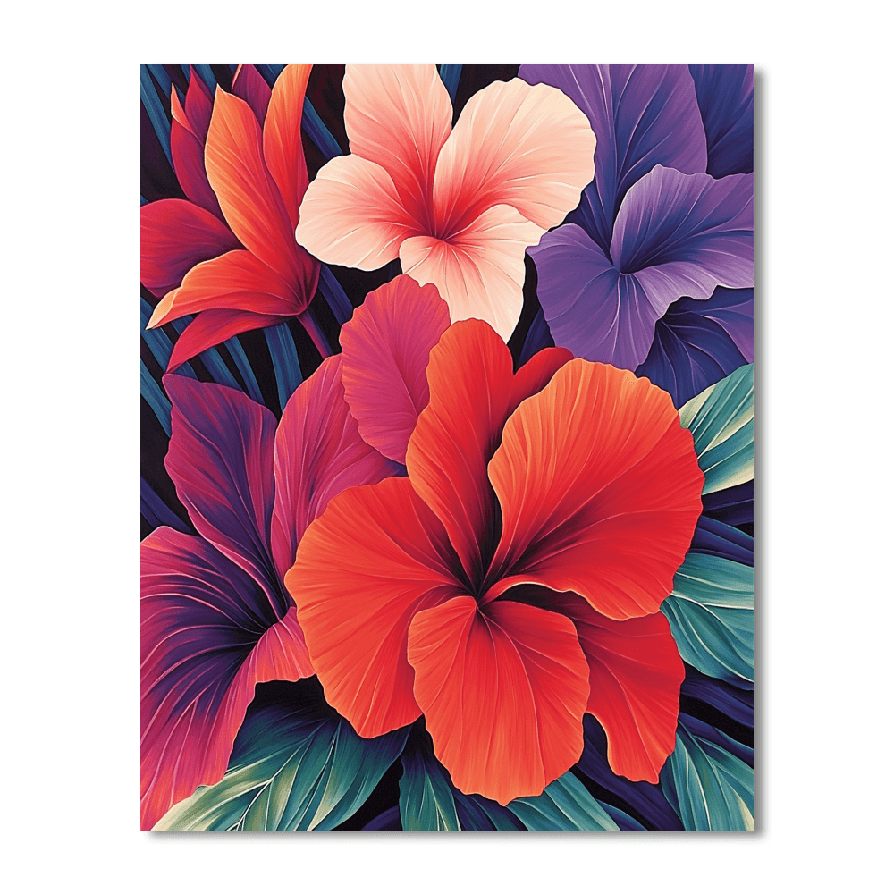Georgia O'Keeffe Inspired Floral Rhapsody  Painting By Numbers Kit