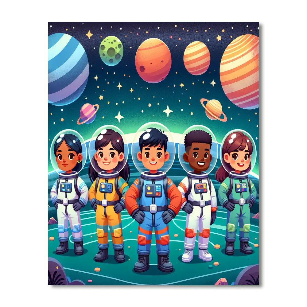 Space Hero Mission Painting Number Kit