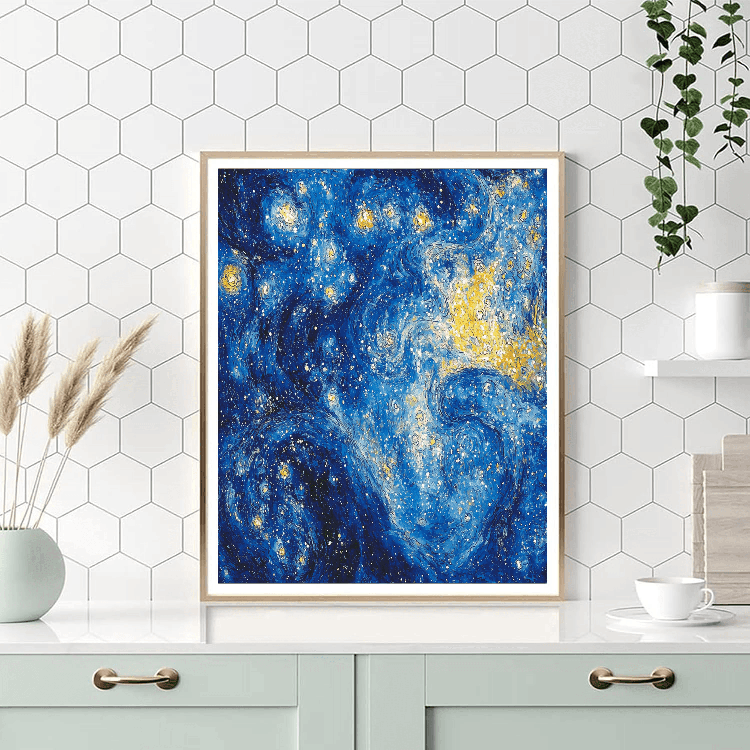 Chagall Inspired Celestial Dance Of Lights  Painting By Numbers Kit