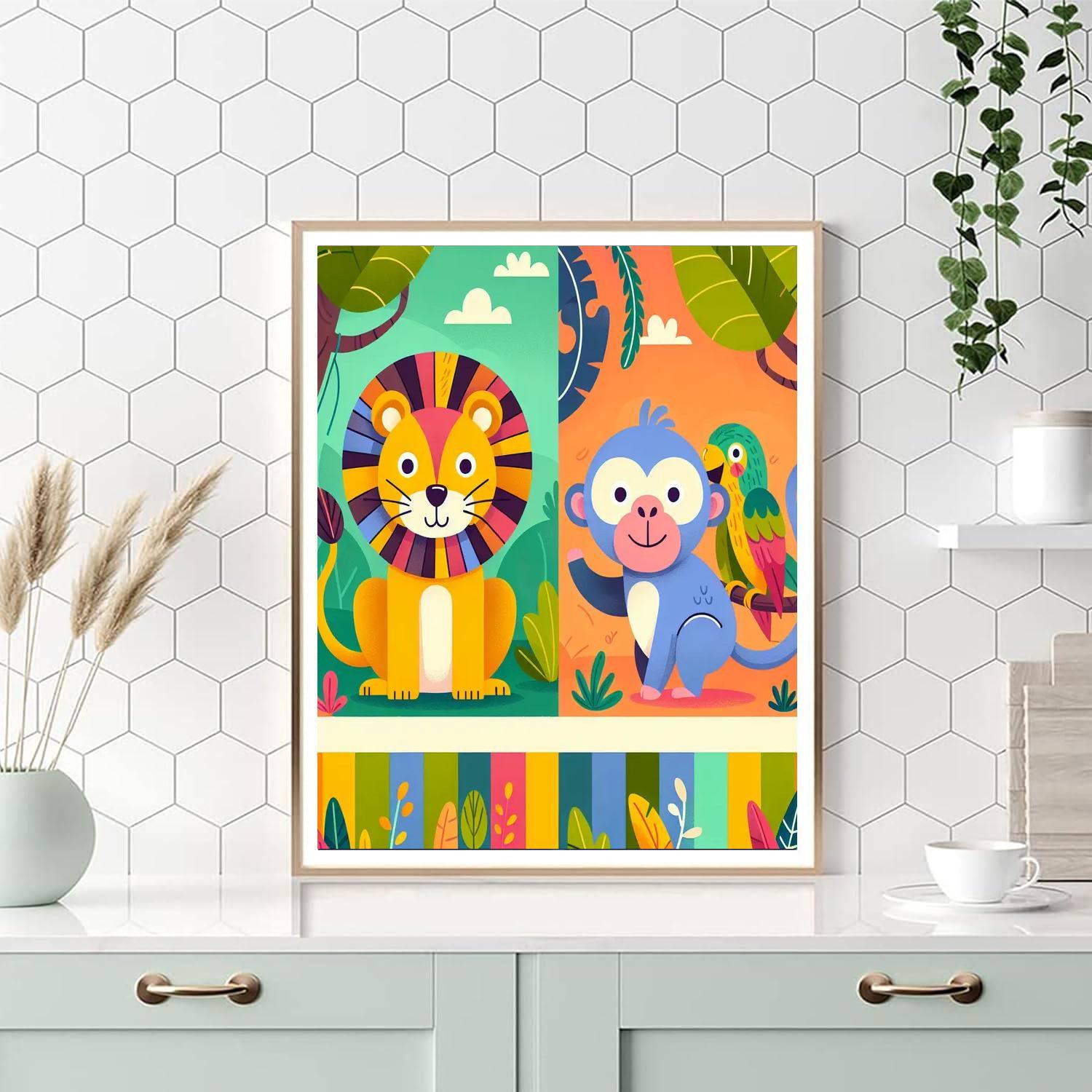 Animal Adventures Paint By Numbers Art