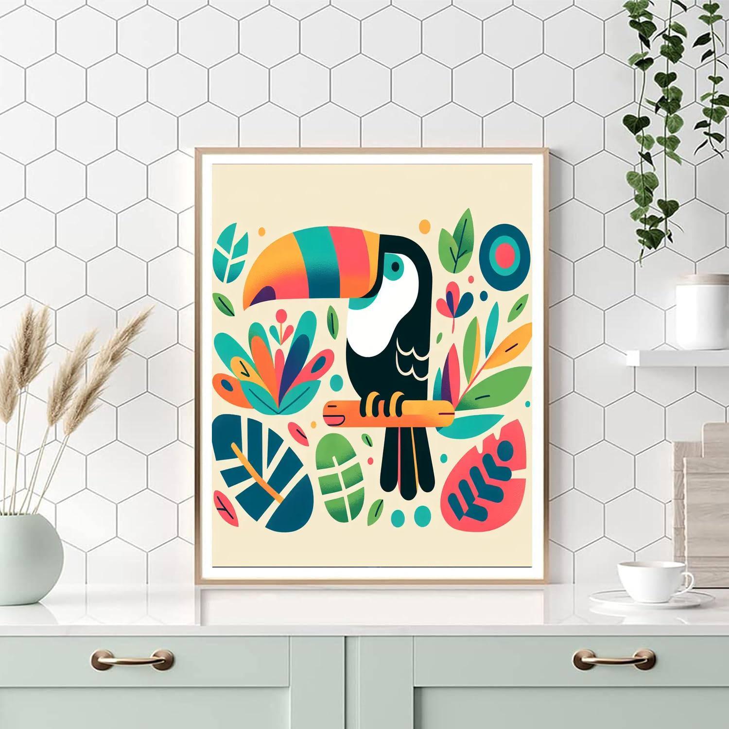 Tropical Paradise Toucan Painting By Numbers Kit
