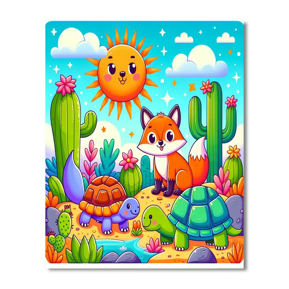 Charming Desert Adventure Paint By Numbers Art