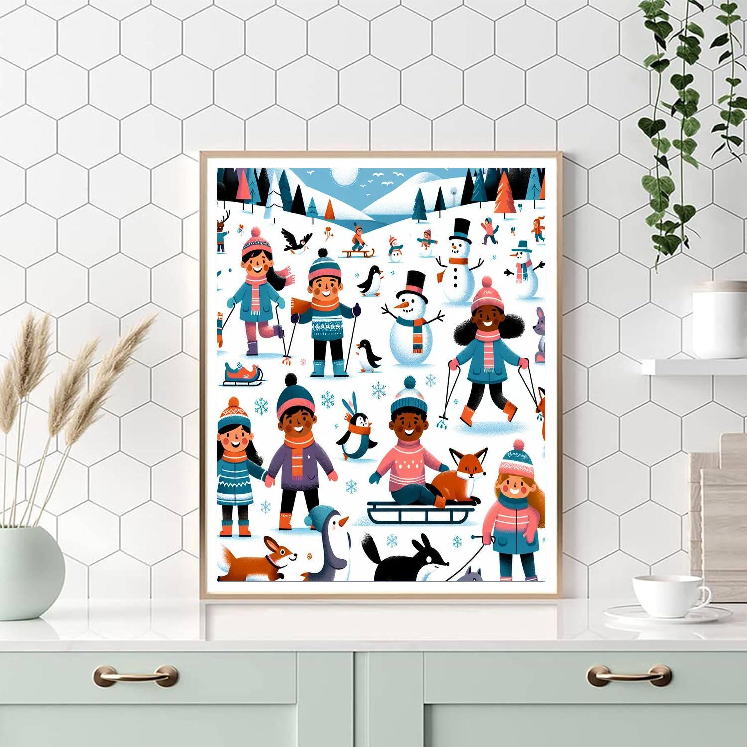 Fun Winter Wonderland Paint By Numbers Kits