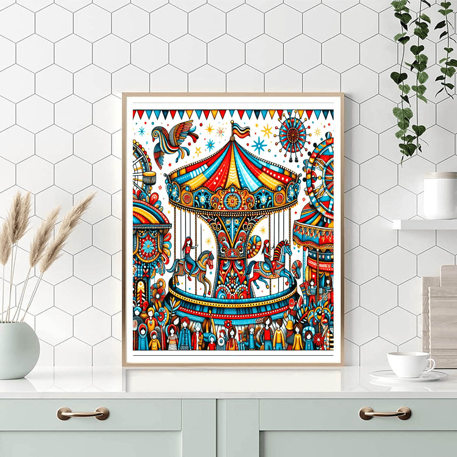 Nostalgic Fairground Scenes Painting By Numbers Kit