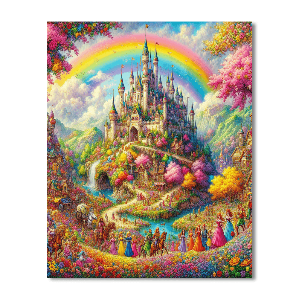 Dreamy Fairytale Landscape Number Painting