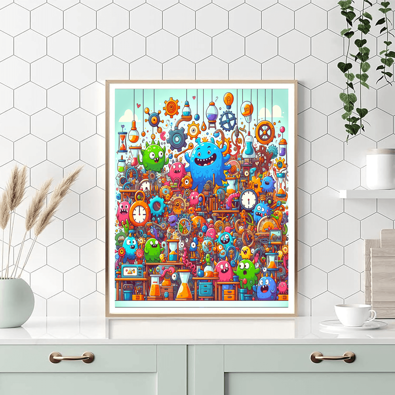 Funky Monster Workshop Number Painting