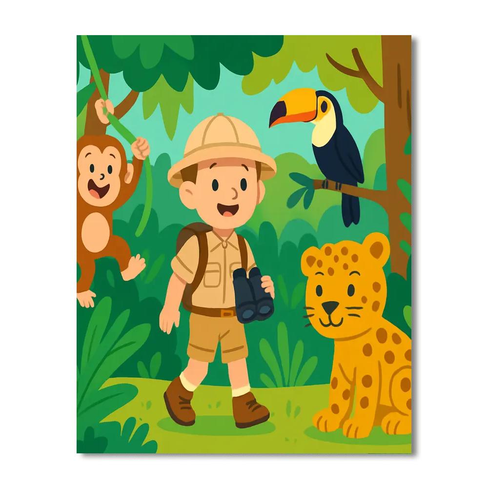 Jungle Explorers Expedition Painting By Numbers Kit
