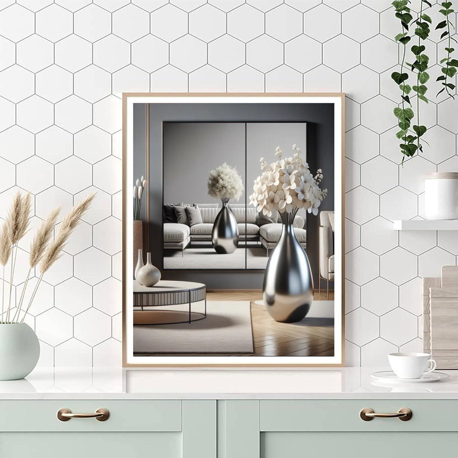 Lunar Reflection Vase Painting Number Kit