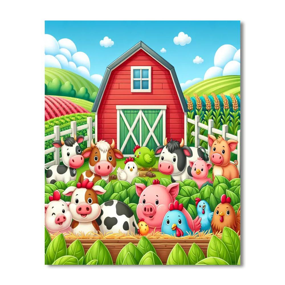 Charming Farm Fun Paint By Number