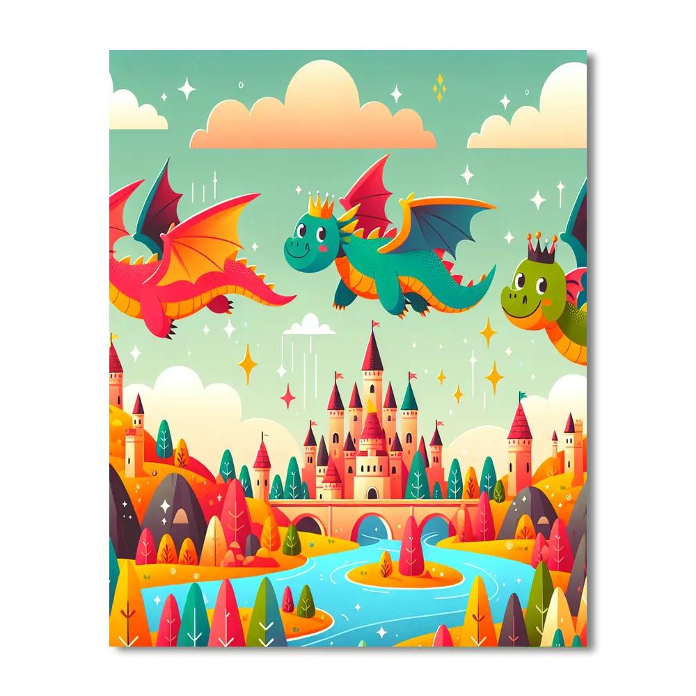 Whimsical Dragon Quest Paint By Numbers