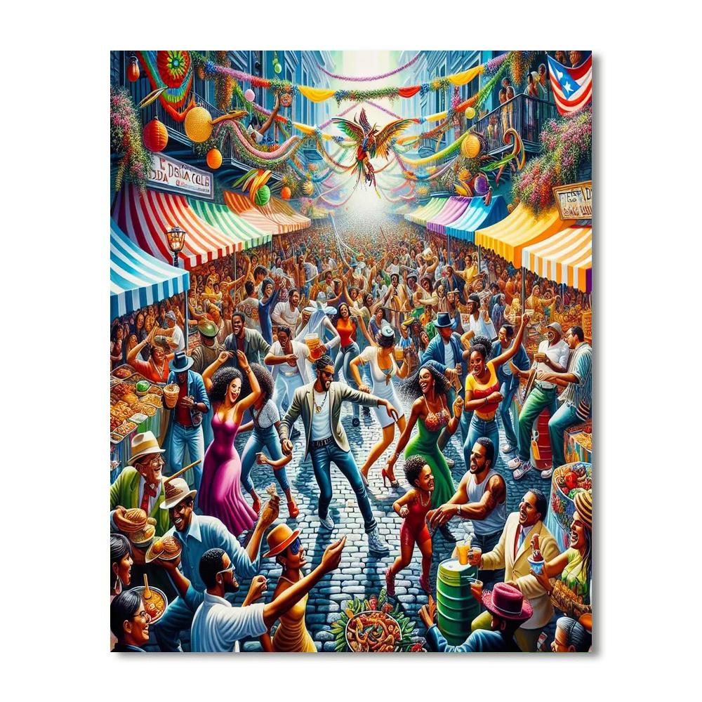 Fiesta De La Calle San Sebastián Painting Number Kit