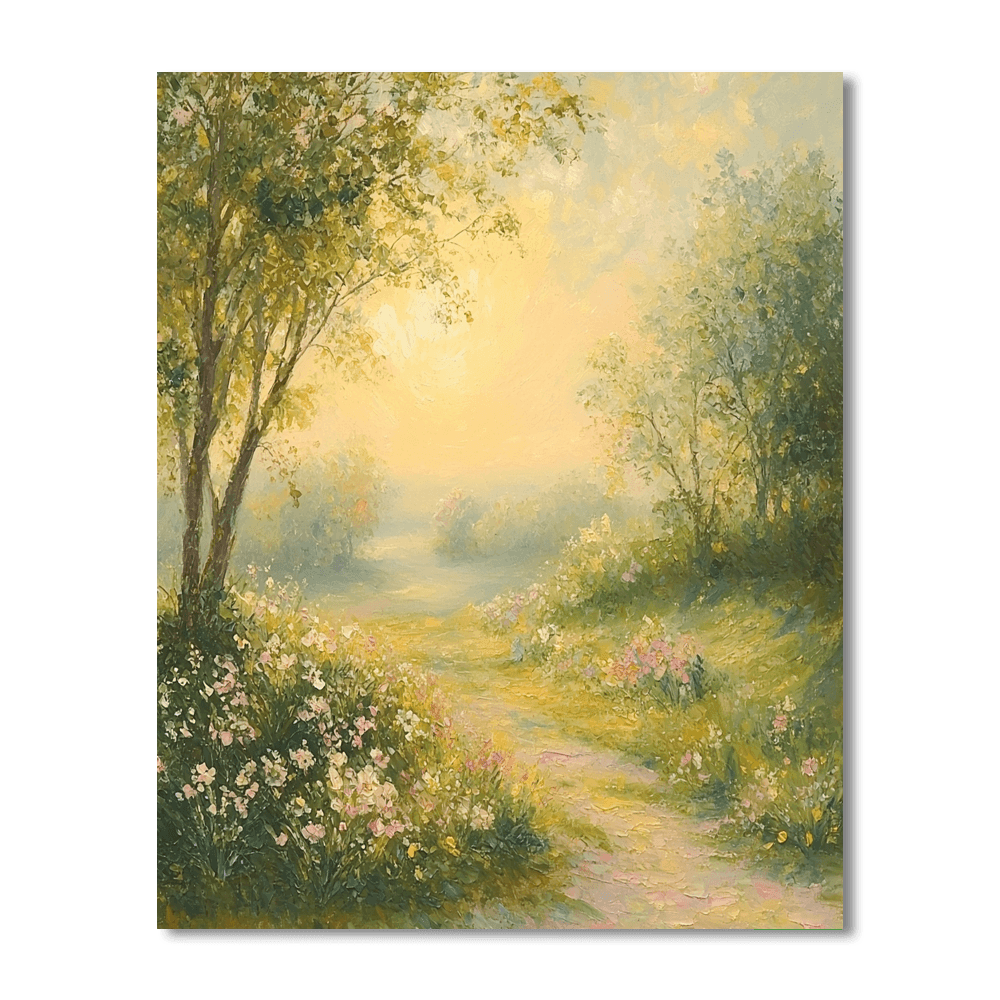 Renoir Inspired Pastel Meadow - DIY Painting By Numbers Kit