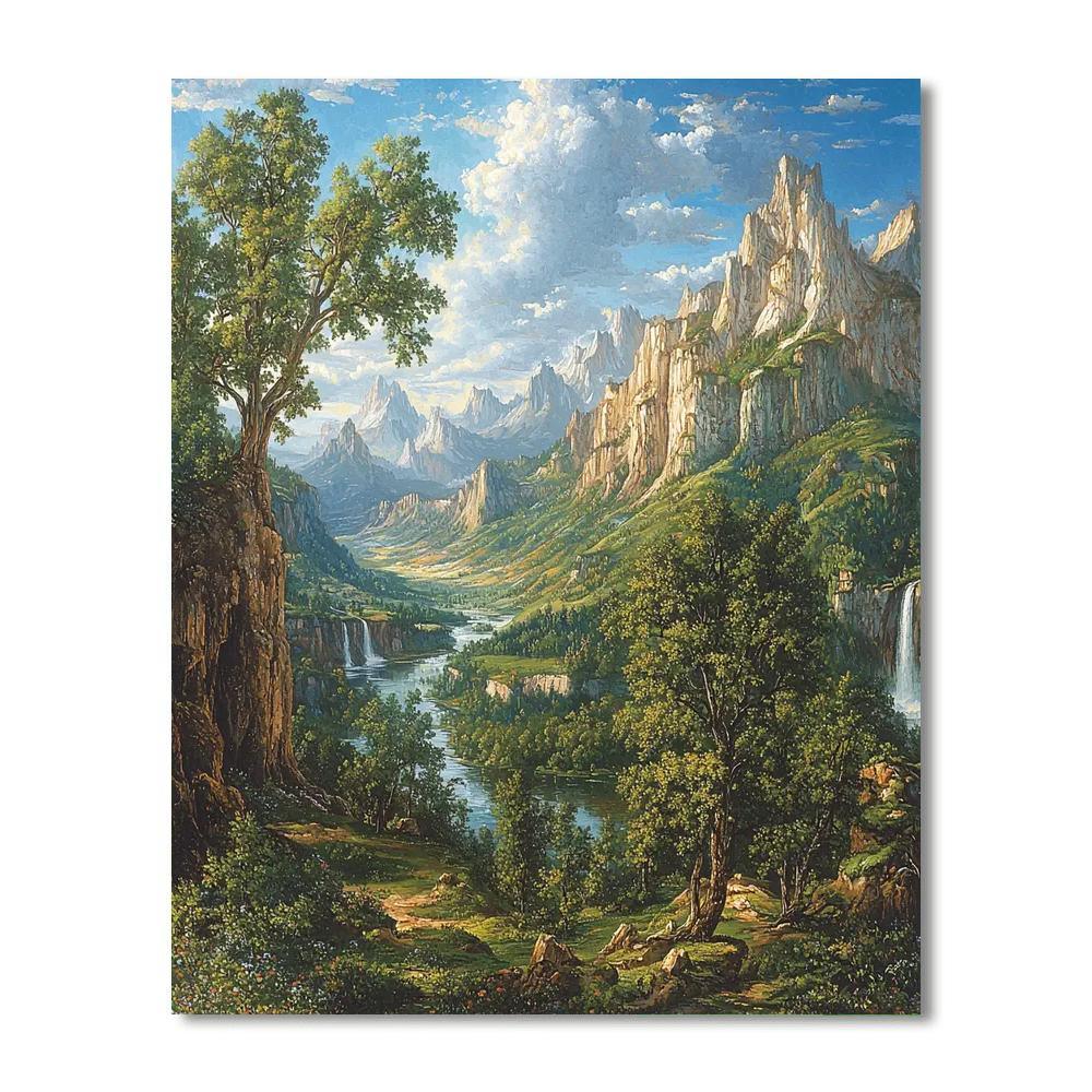 Thomas Cole Inspired Enchanting Wilderness  Paint By Numbers Kits