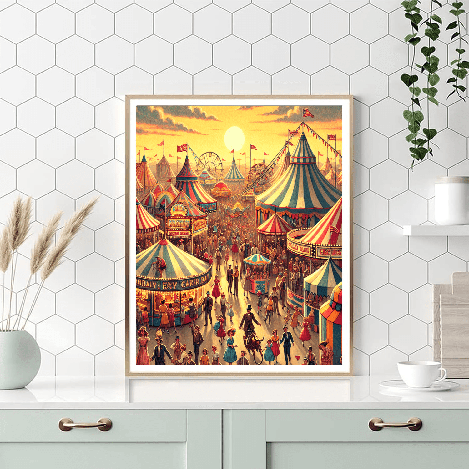 Charming Vintage Carnival Paint By Number