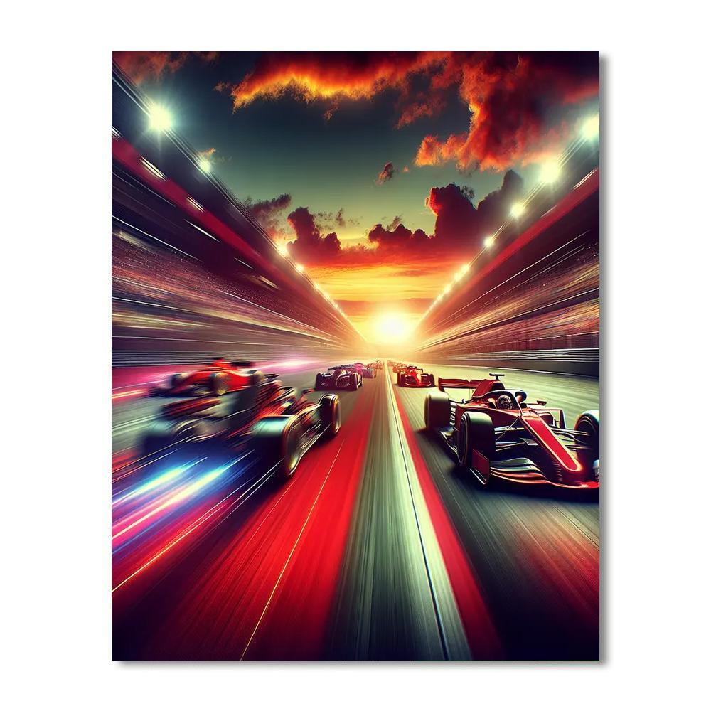 Racing Thrills Painting By Numbers Kit