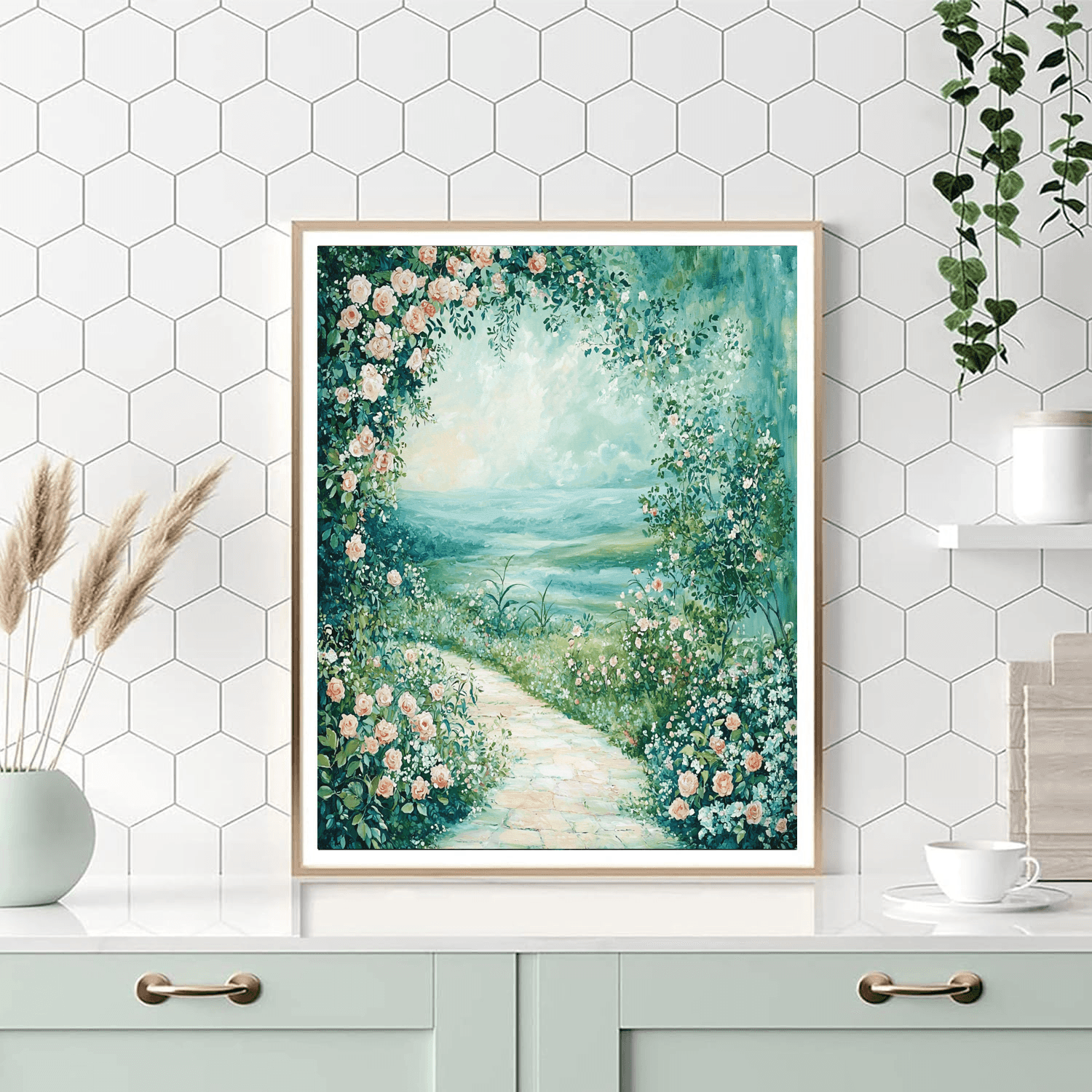 Dante Gabriel Rossetti Inspired Ethereal Garden Of Serenity  Paint By Number