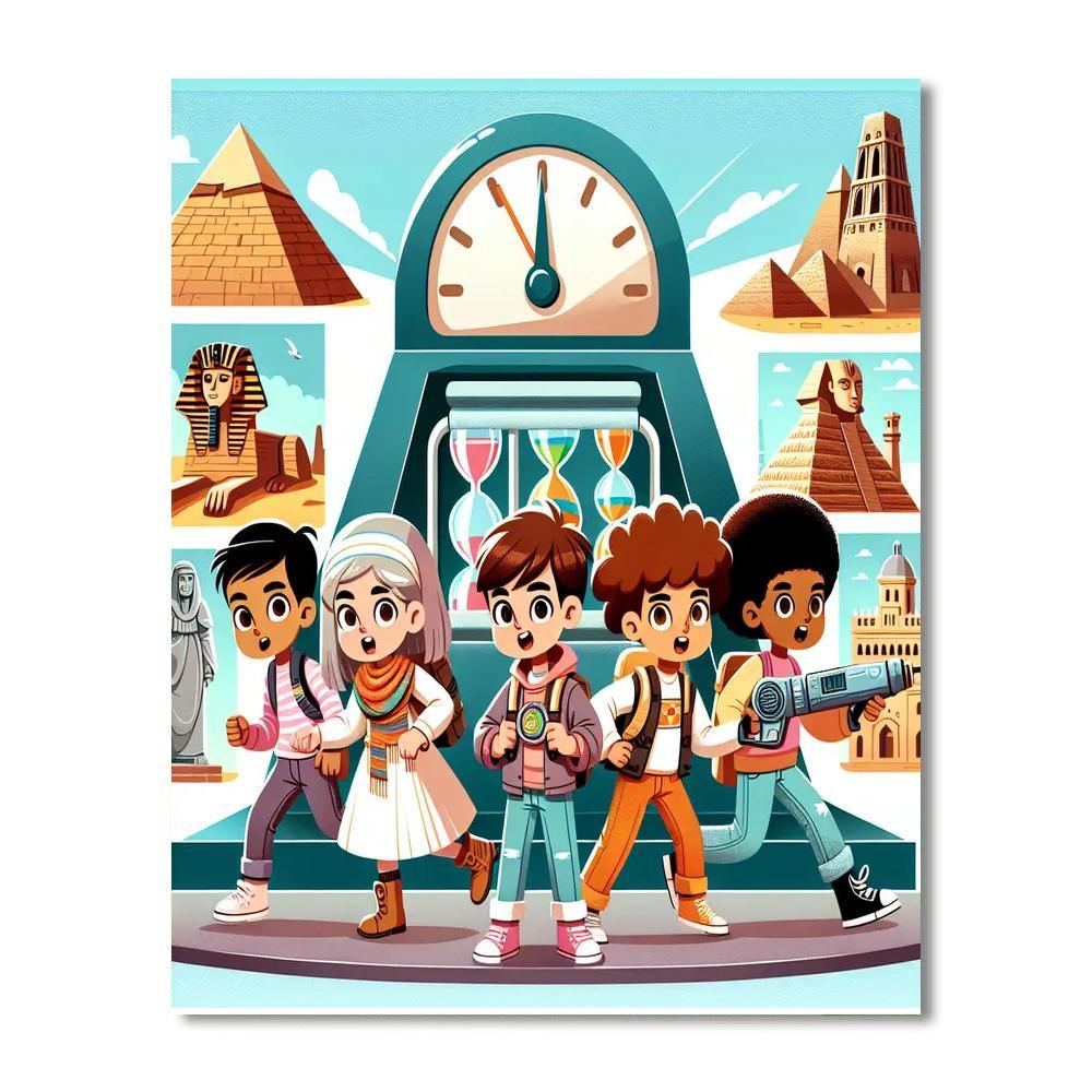 Adventure Time Travel Number Painting