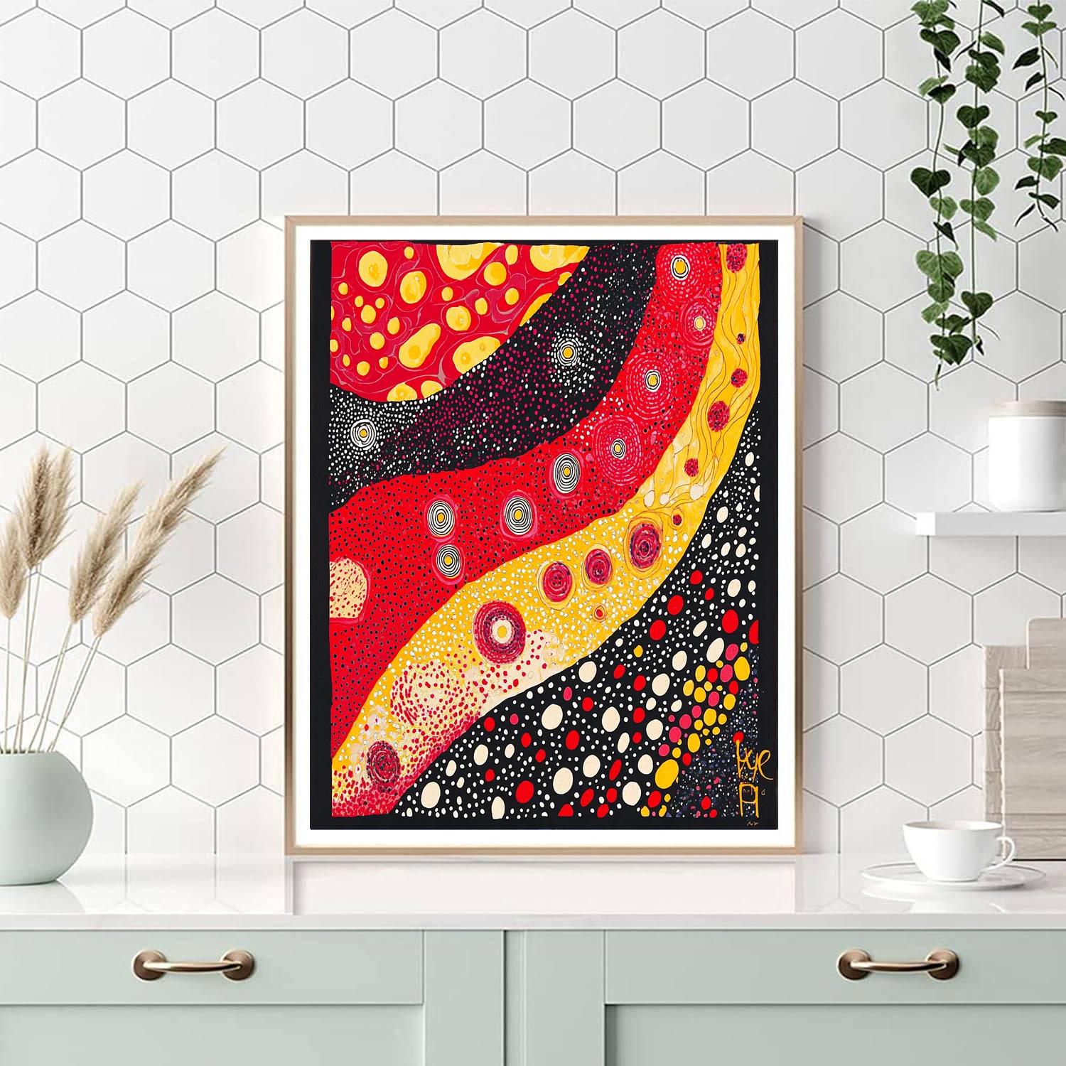 Yayoi Kusama Inspired Rhythms Of Infinity  DIY Paint By Numbers