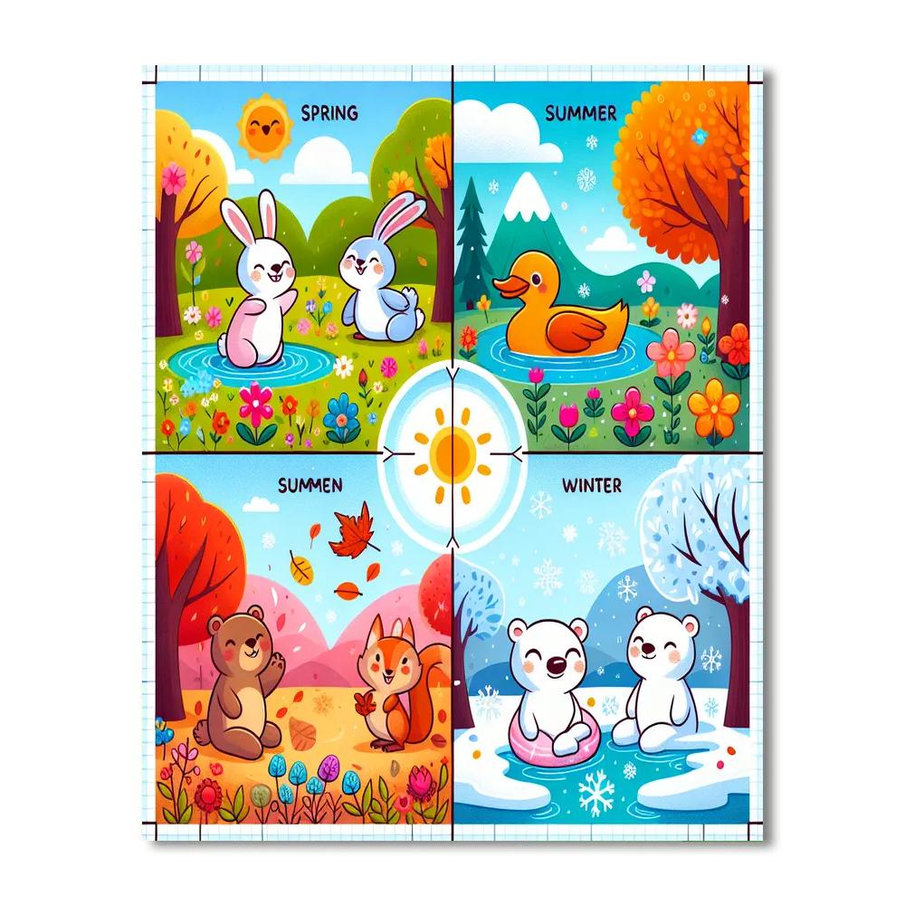Whimsical Seasons Numbered Painting Kits