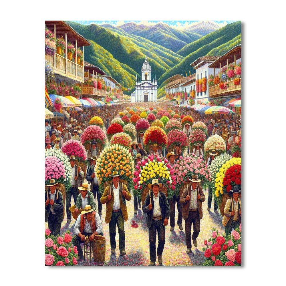 Festival Of Roses - Colombia Painting By Numbers Kit