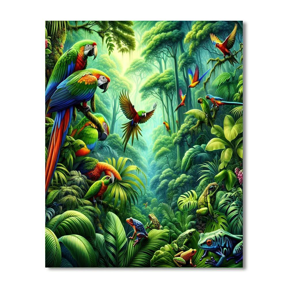 Lush Rainforest Discovery Painting By Numbers Kit
