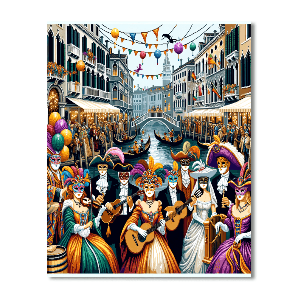 The Venetian Carnival DIY Paint By Numbers